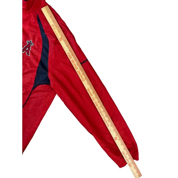 Reebok Mens Size XL LA Angels Full Zip MLB Red‎ Vented Windbreaker Jacket - Picture 5 of 7